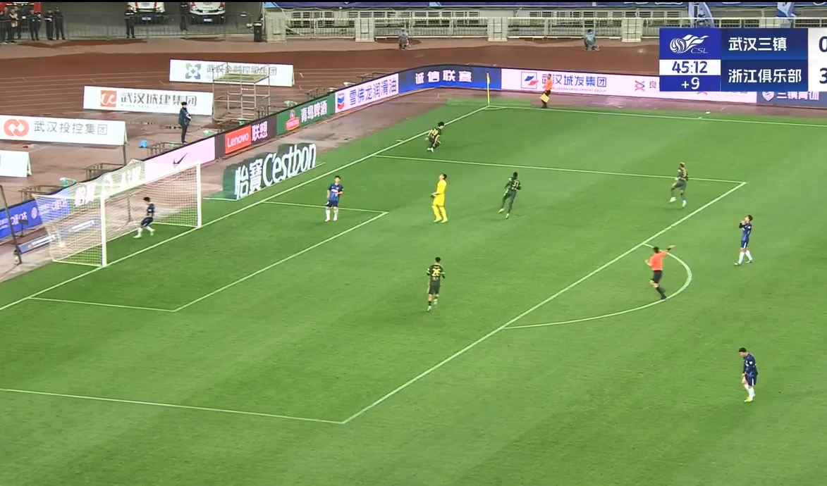  18歲王鈺棟中超處子球！三鎮(zhèn)后防白給，浙江半場4-0領(lǐng)先